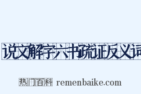 说文解字六书疏证反义词是什么意思的图片
